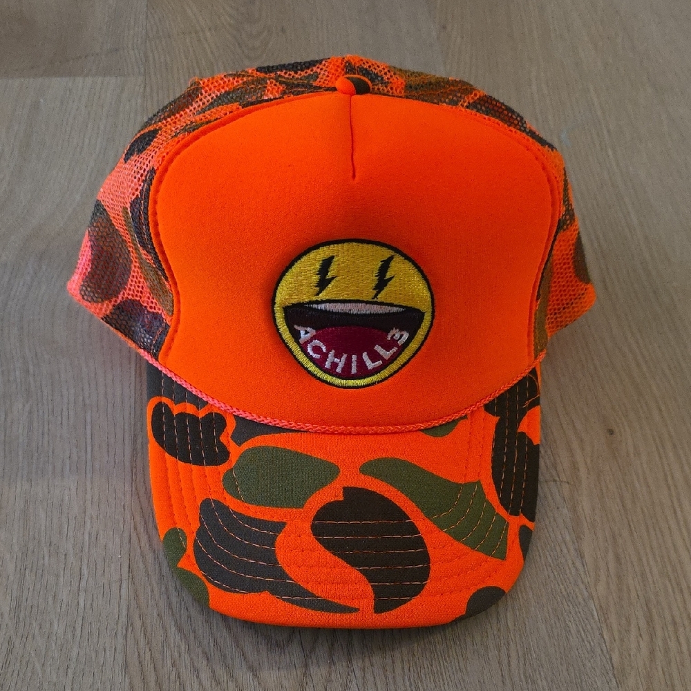 Orange Camouflage Cap With Patch - image 1